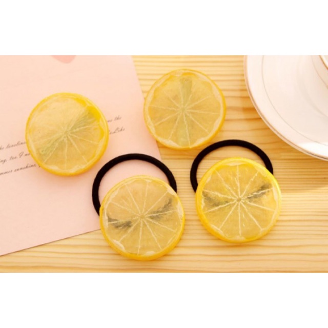 Kẹp chun tóc lát chanh dễ thương