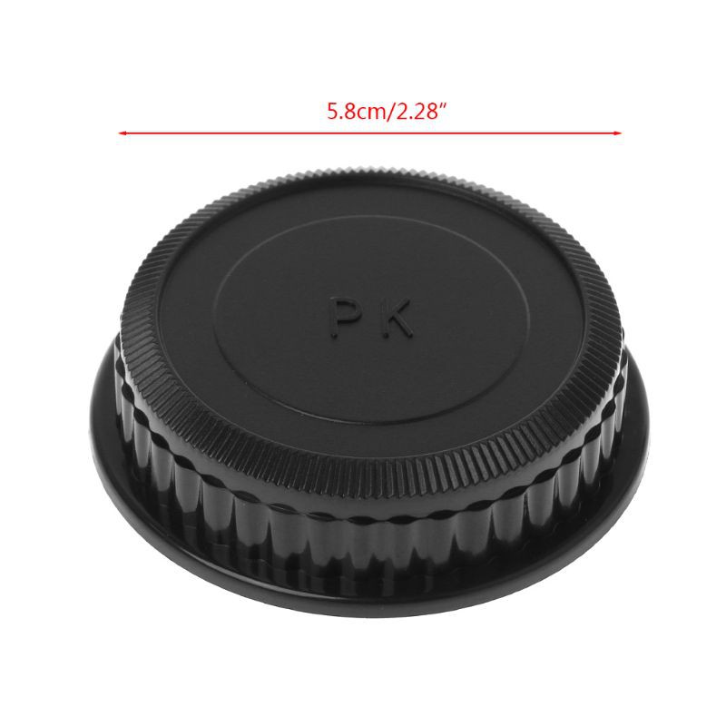 KOK Rear Lens Body Cap Camera Cover Set Anti-dust Screw Mount Protection Plastic Black for Pentax PK DA126