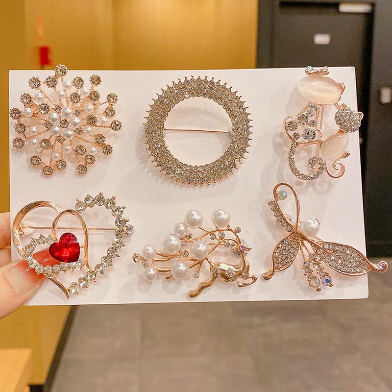 Ghim CàI ÁO HìNh Chú Nai ĐíNh Kim Cương Giả ThờI Trang Cho Nữ