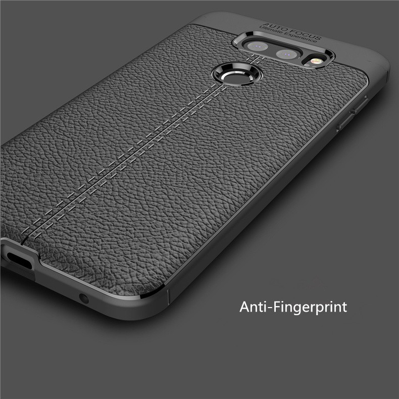 Ốp lưng vân da đen LG V30
