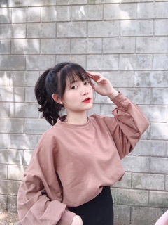 📣Set Váy Xẻ Tà + Croptop Tay Dài Trơn