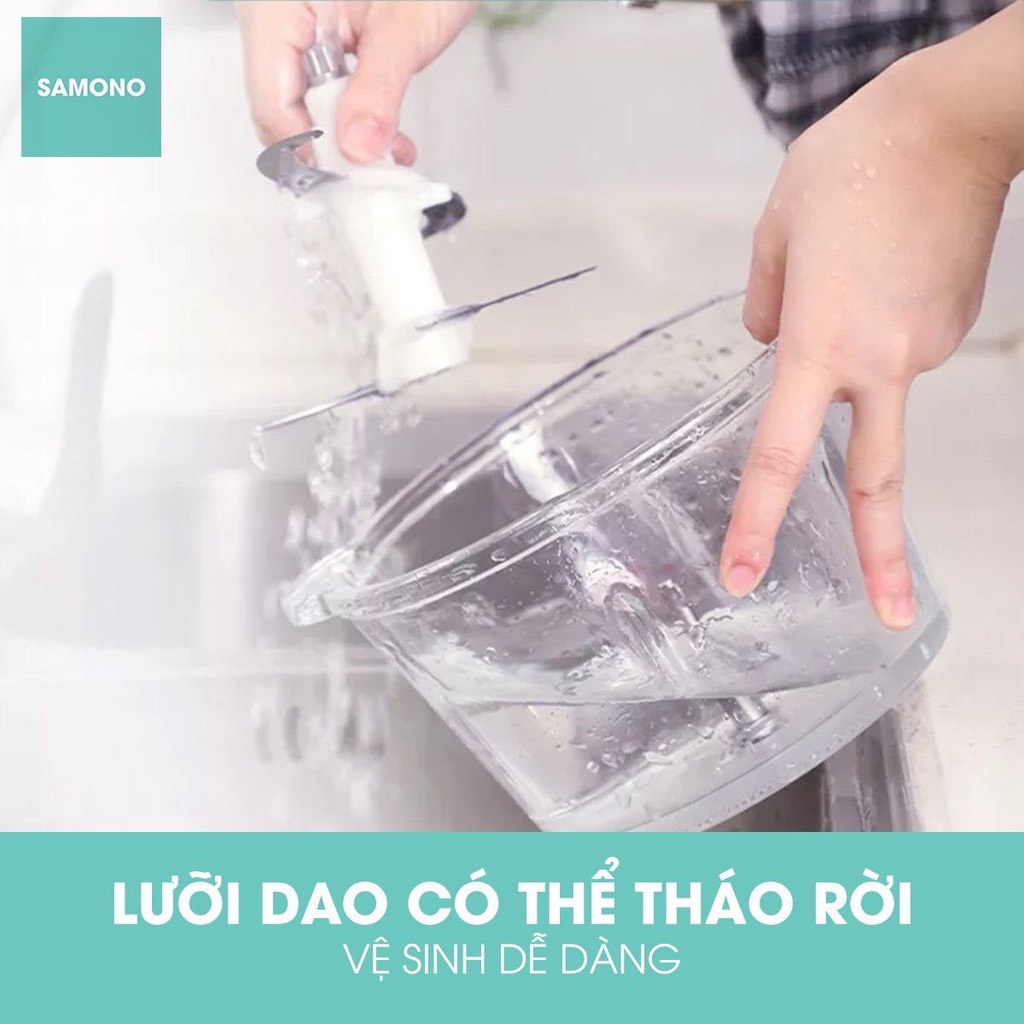Máy xay thực phẩm đa năng SAMONO SW069 xay thịt rau củ quả công suất lớn 350W - Hàng Chính Hãng Bảo hành 12 tháng