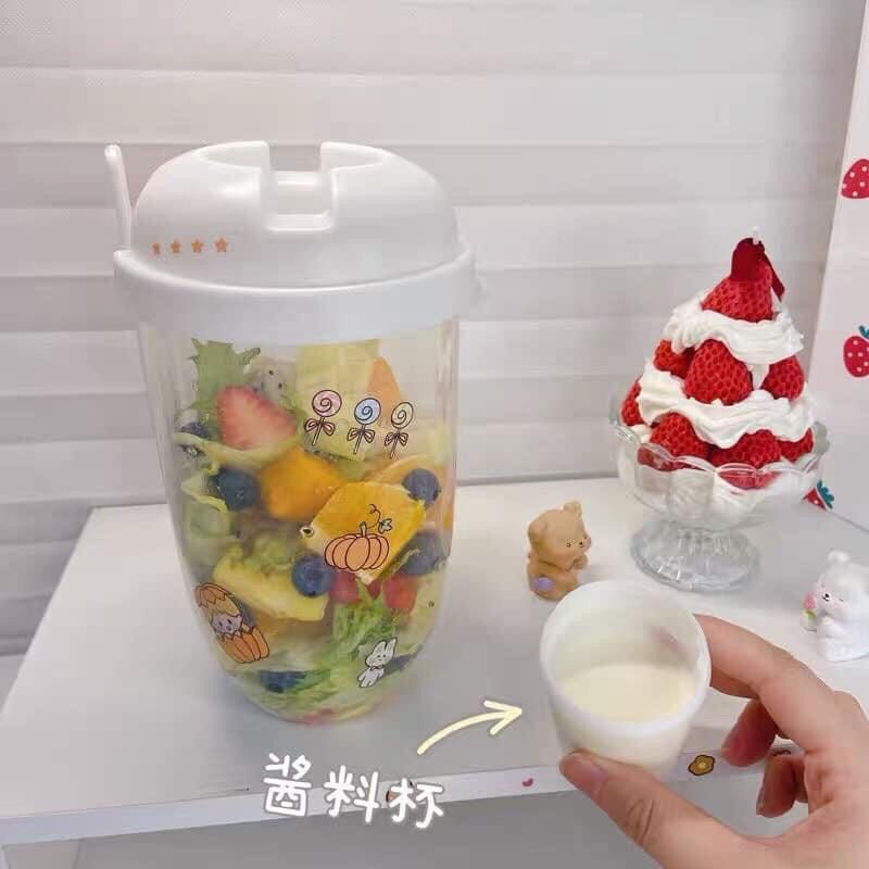 Cốc Trộn Salad Siêu Tiện,Siêu Xinh,Siêu Rẻ Mang Đi Làm