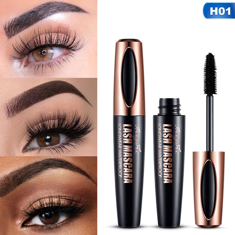 [Hàng mới về] Mascara Sợi Tơ 4d Màu Đen Chuốt Dài Mi Chống Thấm Nước