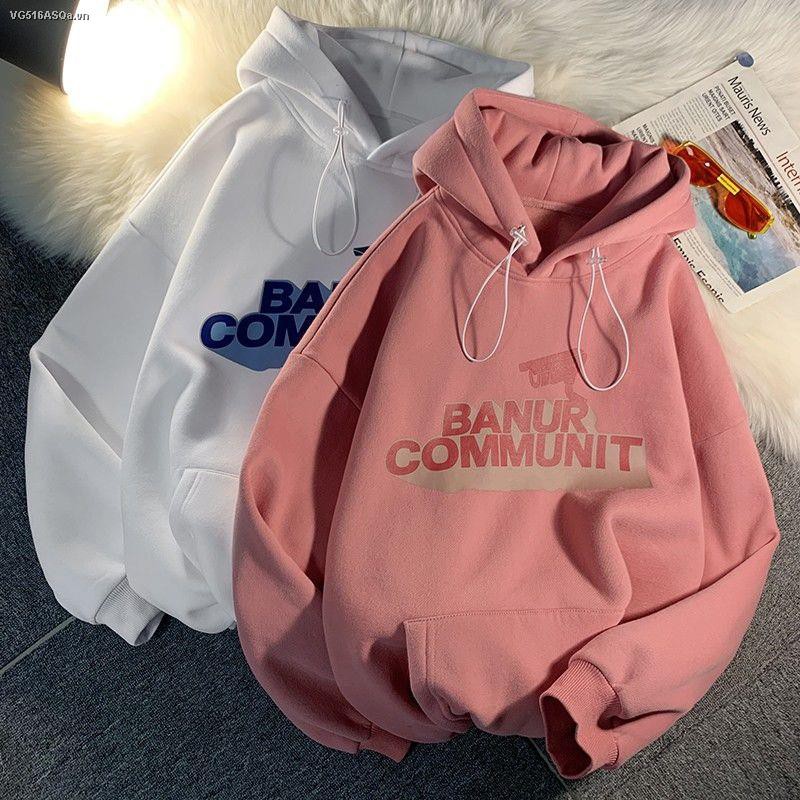 Áo hoodie cotton dày dáng rộng in chữ thời trang mùa đông kiểu Hàn Quốc cho cặp đôi | BigBuy360 - bigbuy360.vn