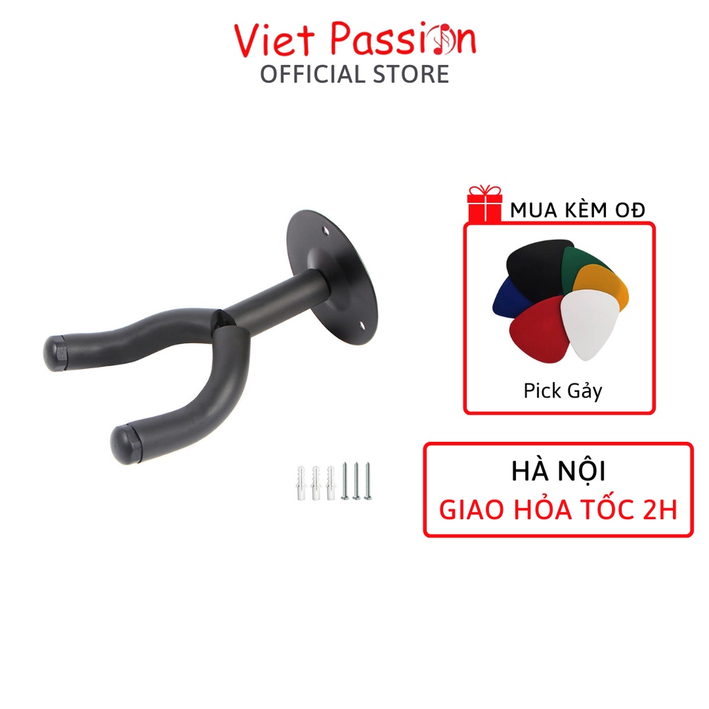 Móc treo đàn guitar, ukulele ngắn đế tròn kim loại 3 đinh chắc chắn Viet Passion