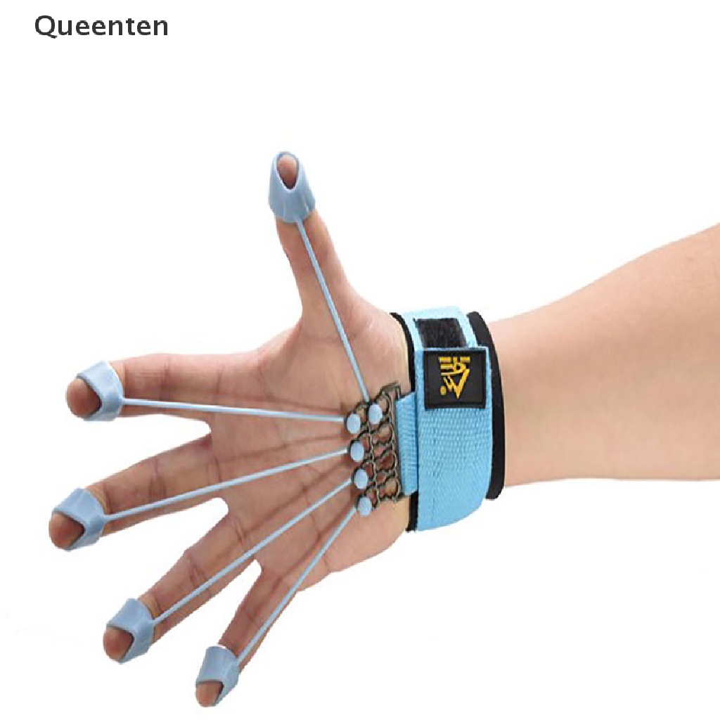 Queenten Finger Gripper Strength Trainer Hand Yoga Resistance Band Finger Training Device QT