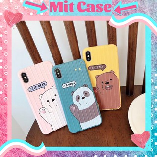 Ốp lưng iPhone Ốp Vali Sọc Mềm Dẻo Chống Sốc Gấu Cute Xanh Hồng Iphone 6 6 plus 7 plus 8 8 plus x xs max 11 pro max