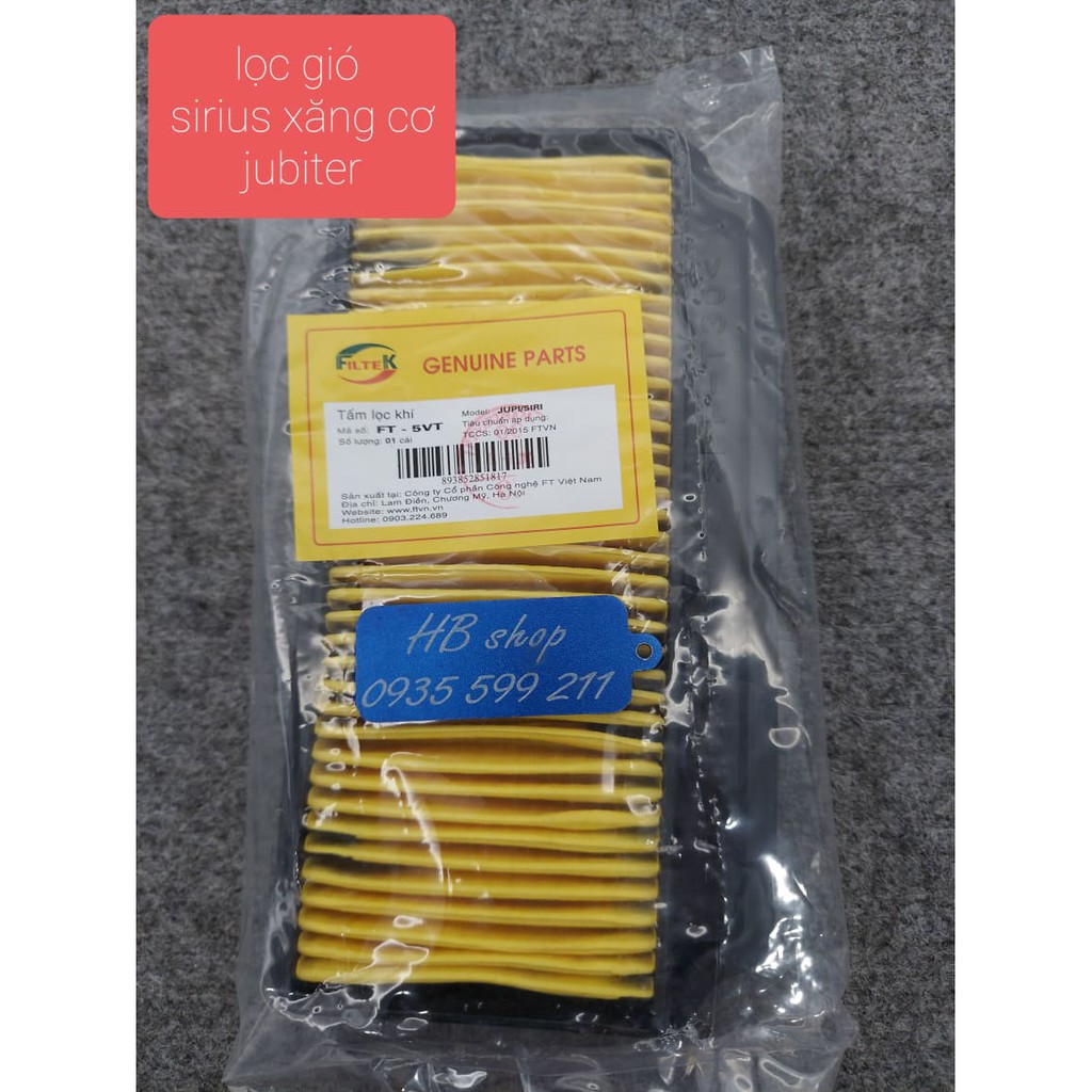 LỌC GIÓ ZIN XE SIRUS RC / JUPITER