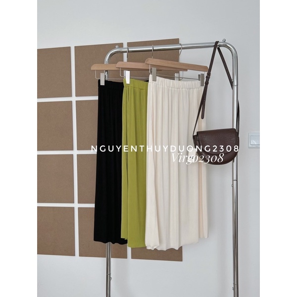[NEW]CHÂN VÁY MIDI XẾP LI CHẤT THUN TĂM 0956 style Ulzzang