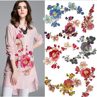 Thêu Lớn Hoa Mẫu Đơn Ren Đính May Cotton Cổ Miếng Dán Áo Cưới Cô Dâu DIY Thủ Công