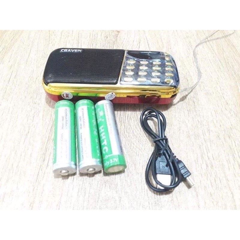 Conbo Loa Craven 3 pin + thẻ SD 16Gb + Đầu đọc thẻ   / Loa nghe “tắm” ngôn ngữ