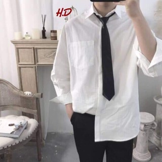 HOTÁo sơ mi thụng kèm cà vạt