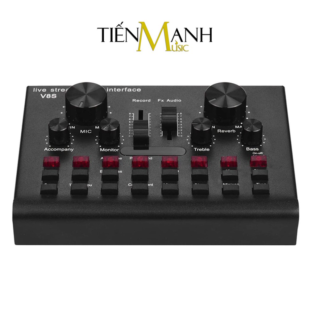 Sound Card Thu Âm Thanh, Livestream, Hát Karaoke Cuvave V8S - Bluetooth Pin Sạc USB Audio Interface Soundcard Auto Tune