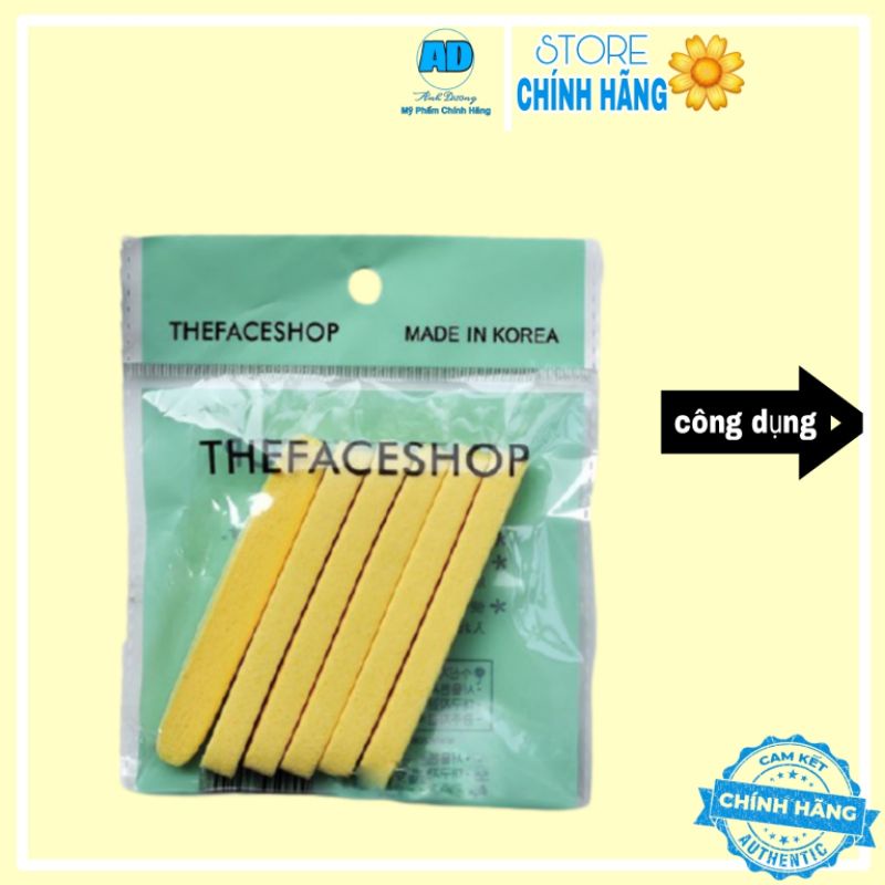 Bông bọt biển rửa mặt the face shop 6 miếng (Chính Hãng)