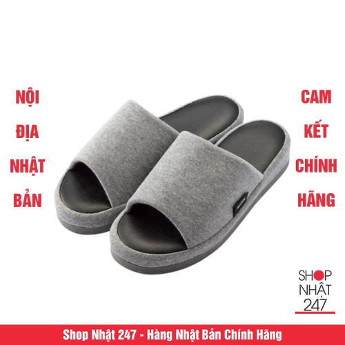 Dép xốp đế đàn hồi Okumura màu xám size L - Nội địa Nhật Bản