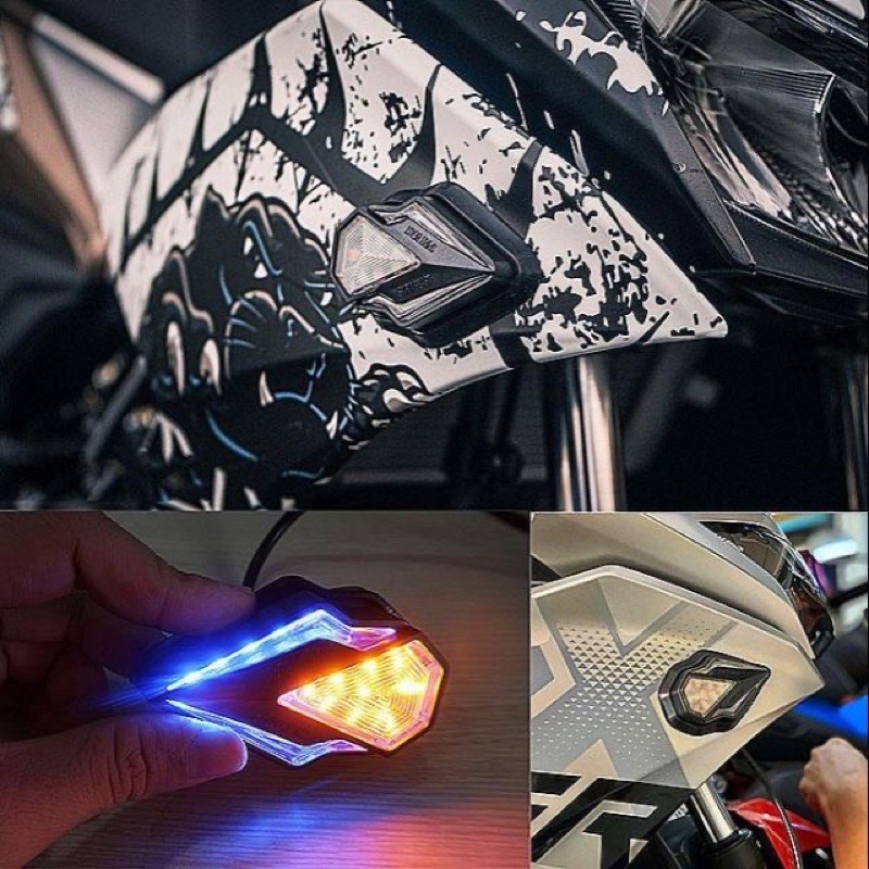 Xi nhan kiểu mũi tên nhọn xe moto winner x mới