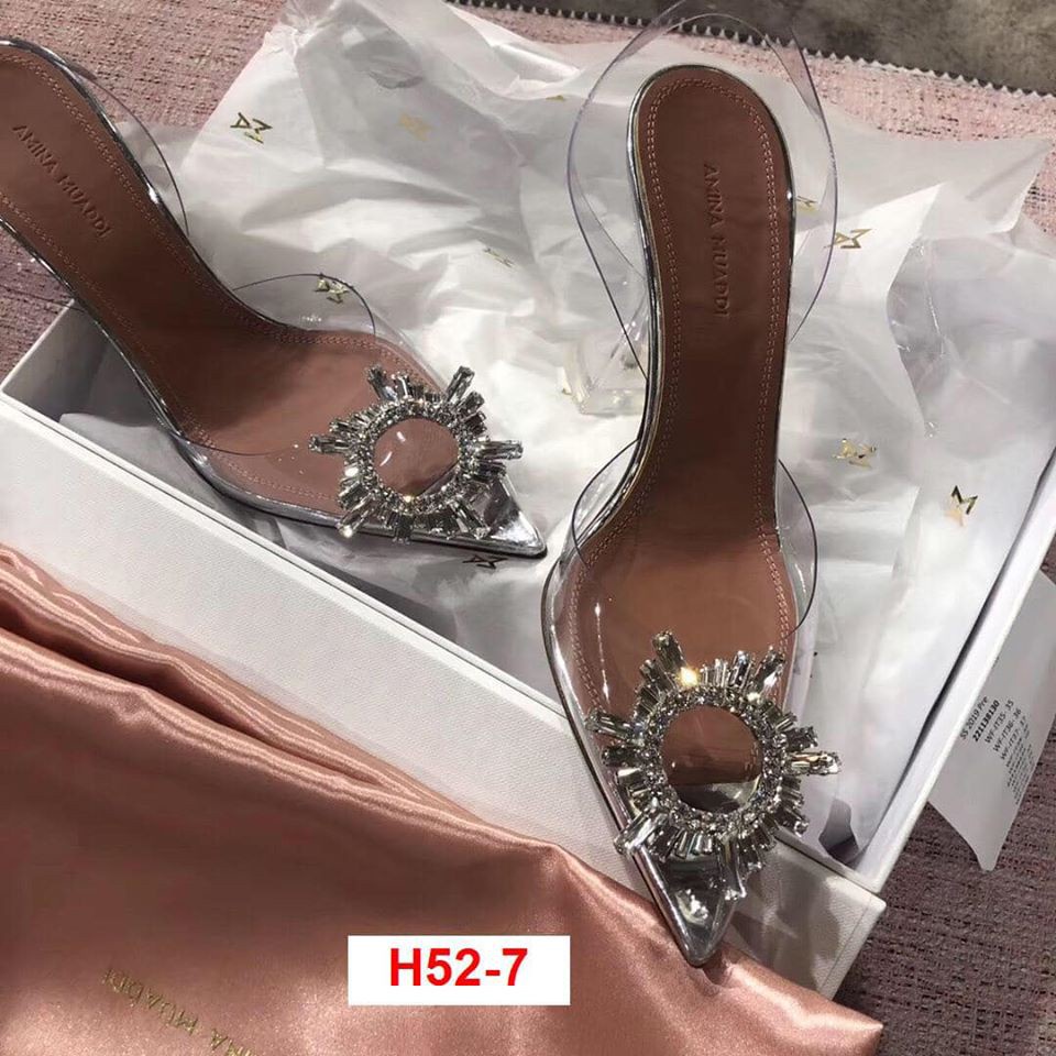 H52-7 Amina Muaddi sandal cao 10cm siêu cấp