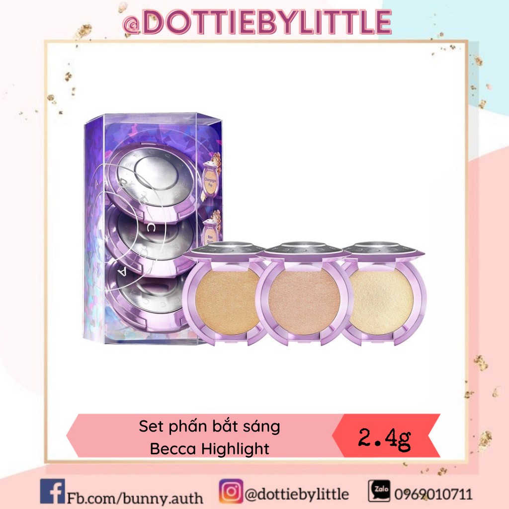 [BILL US] Set phấn bắt sáng highlight Becca mini