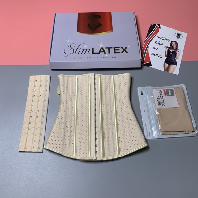 COMBO Đai Nịt Bụng SLIM LATEX THÔNG HƠI ( kèm thanh nới tăng size + miếng lót chống hằn ngứa + thước dây) | BigBuy360 - bigbuy360.vn