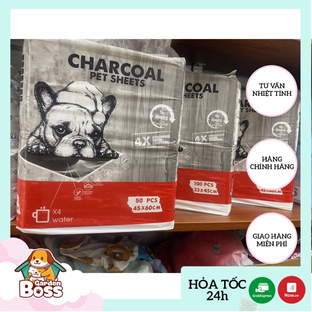 Tấm lót chuồng vệ sinh hoạt tính Charcoal cho thú cưng