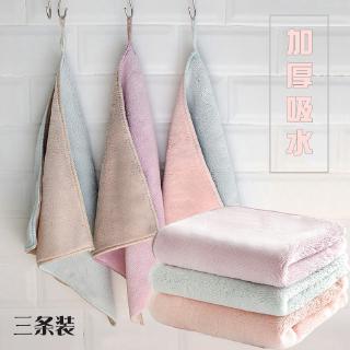 3 khăn lau tay nhà bếp hình vuông vải sợi siêu nhỏ dễ thương