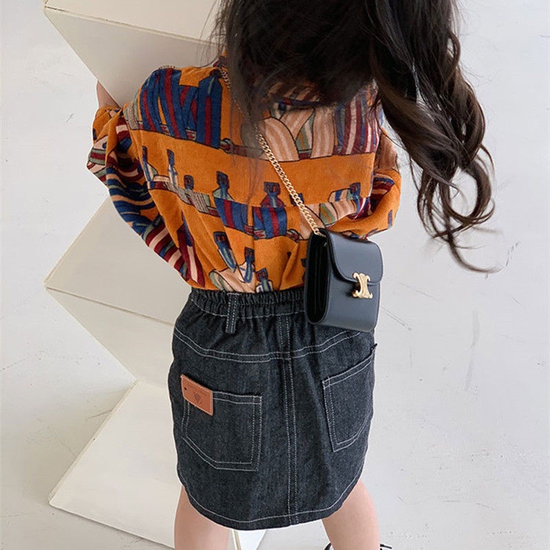 Đầm Denim Mùa Hè Màu Đen Phong Cách Hàn Quốc Nhật Bản Cho Bé Gái