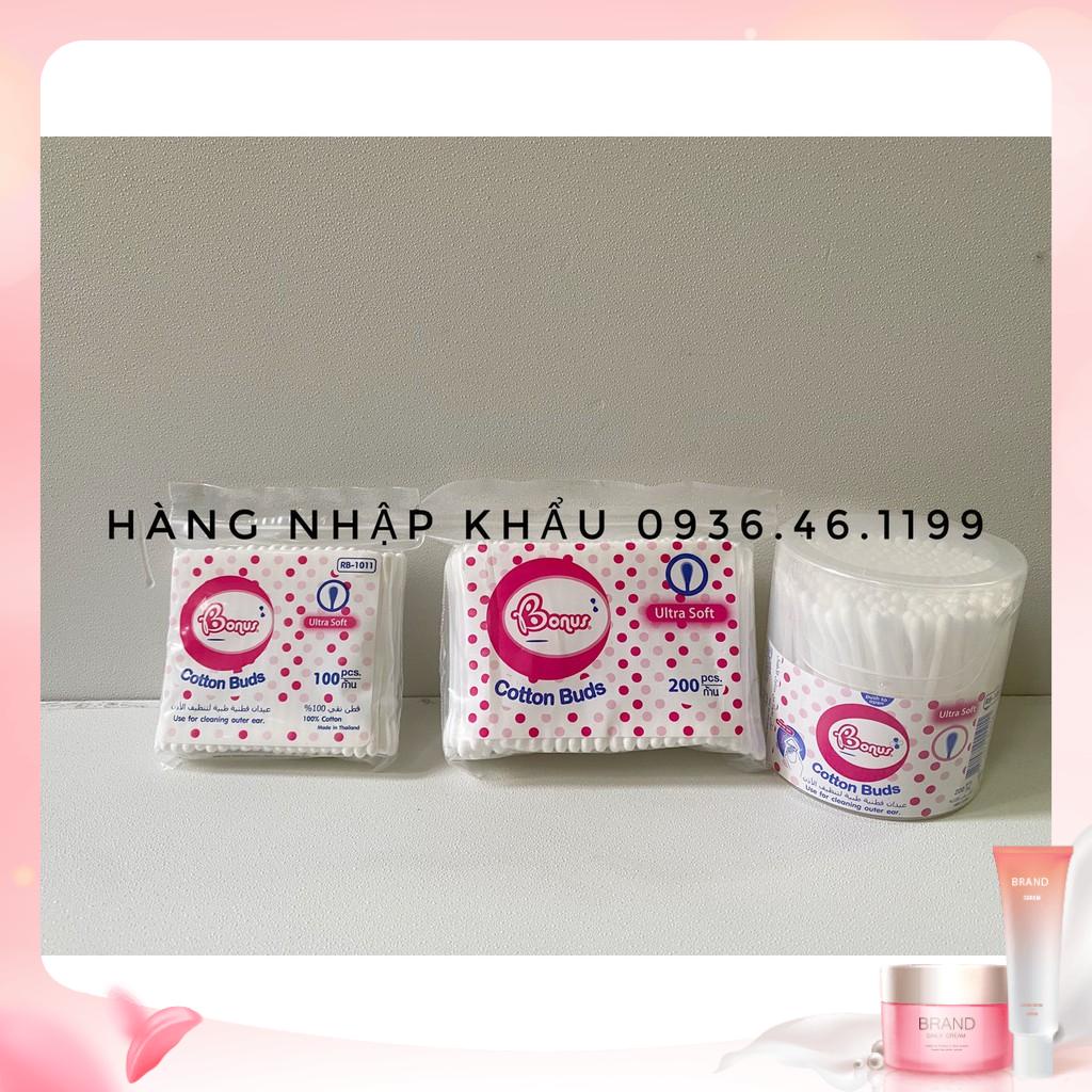 Bông ngoáy tai người lớn  hộp,Gói 200 cái Thái Lan