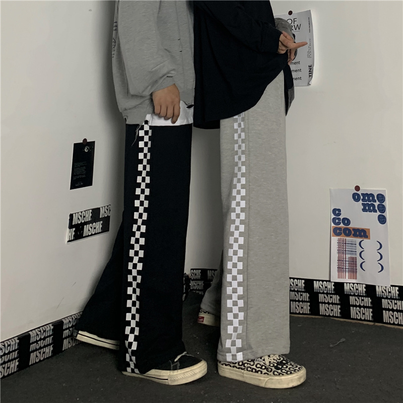 Quần Dài Ống Rộng Họa Tiết Caro Trắng Đen Thời Trang Hàn Quốc 22302 | BigBuy360 - bigbuy360.vn