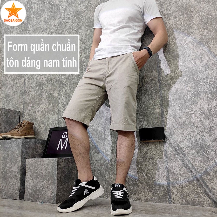 Quần short nam [ HÌNH THẬT ] vải kaki đẹp chuẩn form siêu bền SG183 Saosaigon | BigBuy360 - bigbuy360.vn
