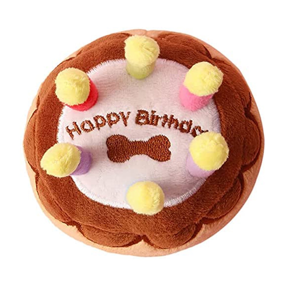 Đồ Chơi Nhồi Bông Hình Bánh Kem Sinh Nhật Dễ Thương Cho Cún Cưng