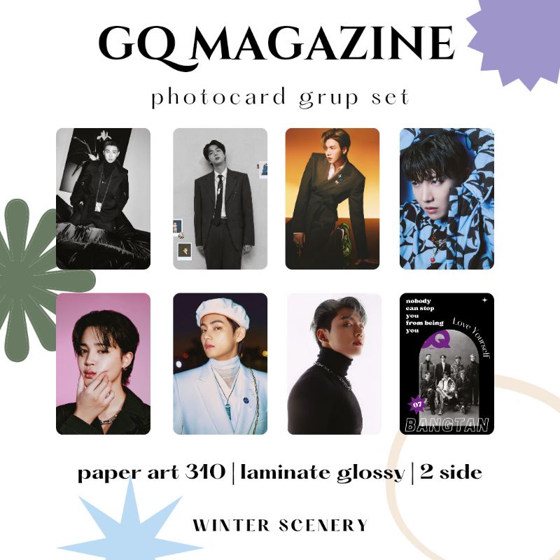 Thẻ Ảnh bts - gq cover mag 2022 Phiên Bản bts