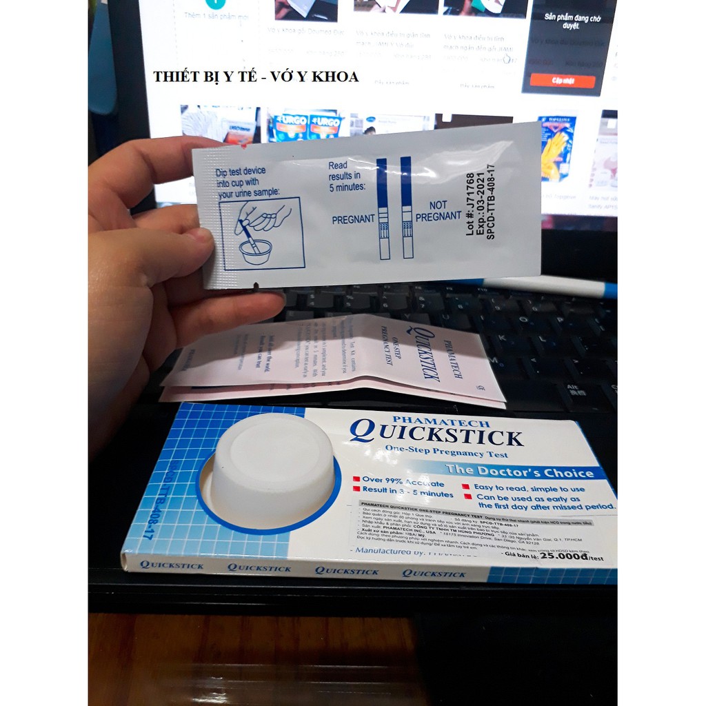 Que thử thai Quickstick - Hộp 25 que