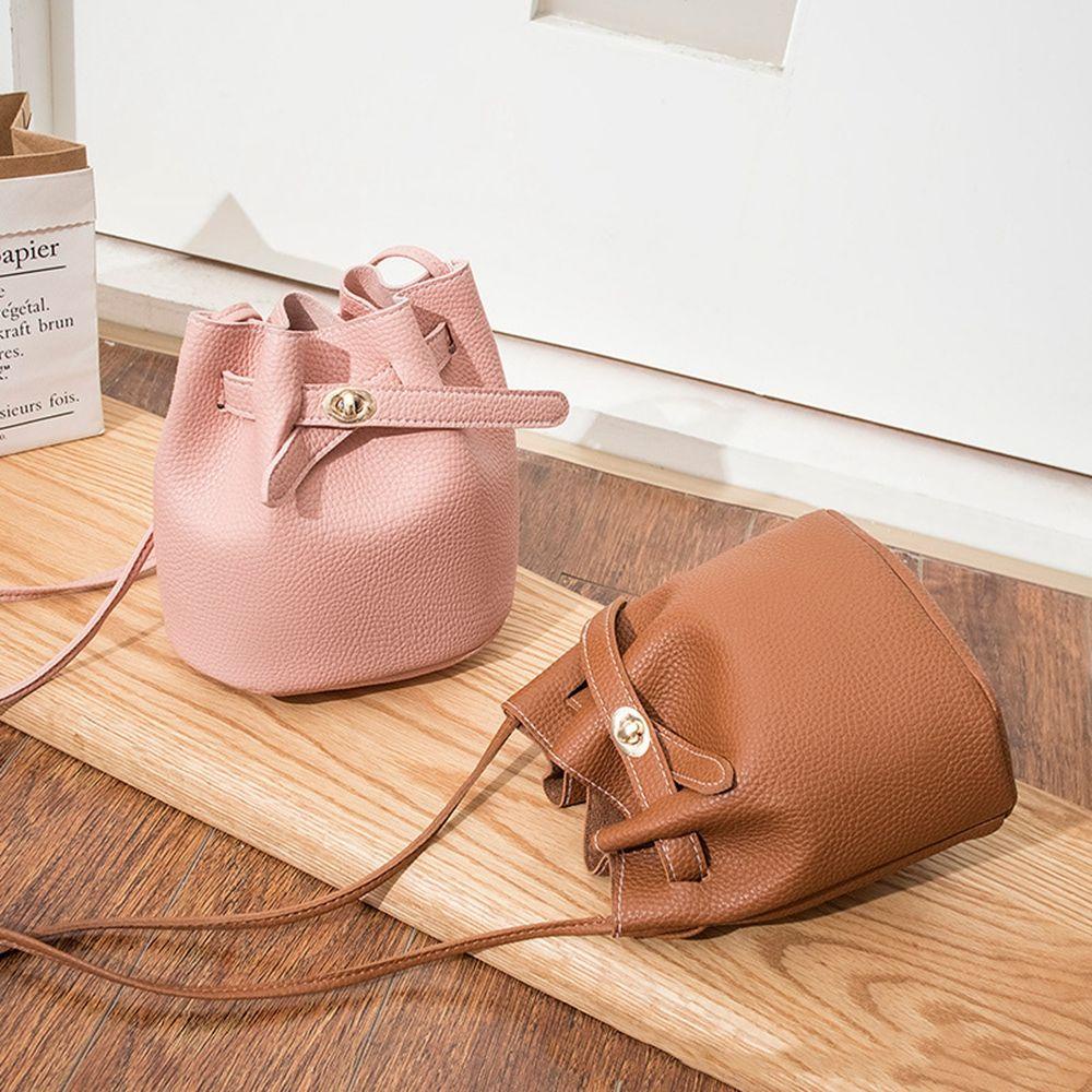 Túi Da PU Đeo Chéo Màu Trơn Đựng Điện Thoại Thời Trang Phong Cách Pháp Cho Nữ