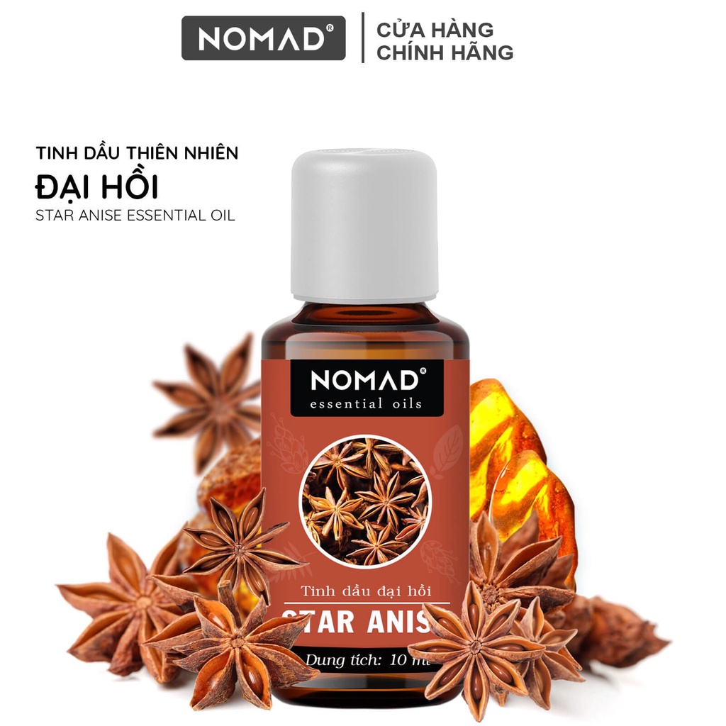 Tinh Dầu Thiên Nhiên Đại Hồi Nomad Star Anise Essential Oil thanh lọc không khí, khử mùi