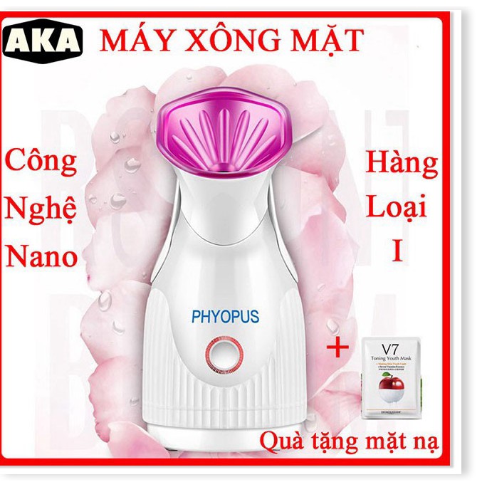 Máy Xông Mặt chính hãng | Máy Xông Hơi Mặt nóng mini loại tốt cao cấp PHYOPUS giúp chăm sóc da mặt tốt hơn - Aka mart