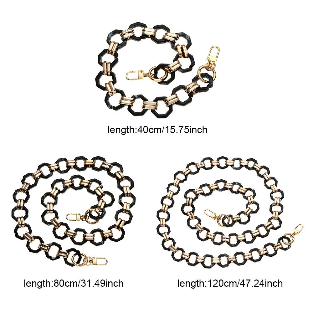 Dây xích khóa bát giác bằng acrylic thay thế thời trang cho túi xách DIY MIHAN1