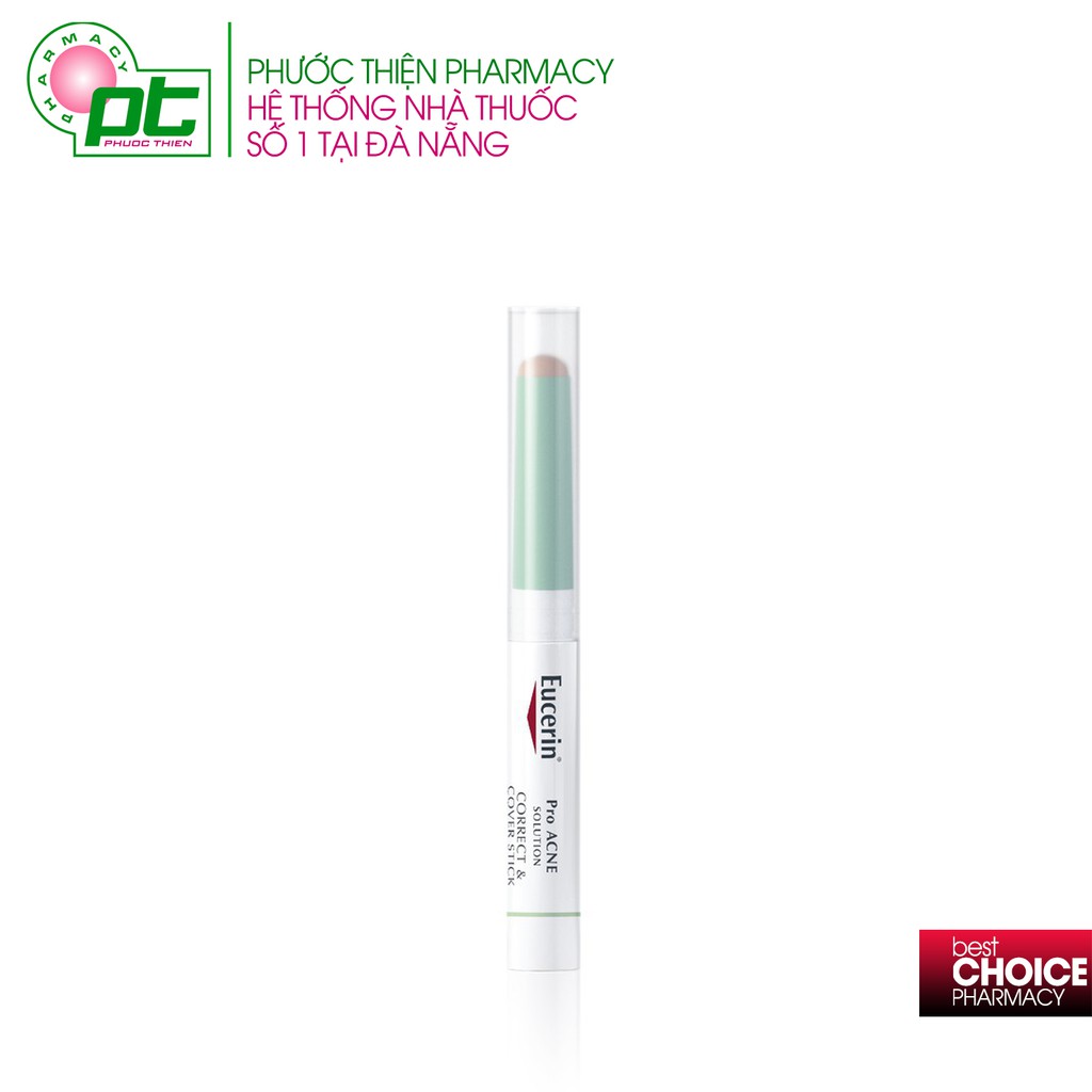 Bút Giảm Mụn &amp; Che Khuyết Điểm Eucerin ProAcne Correct &amp; Cover Stick 2g