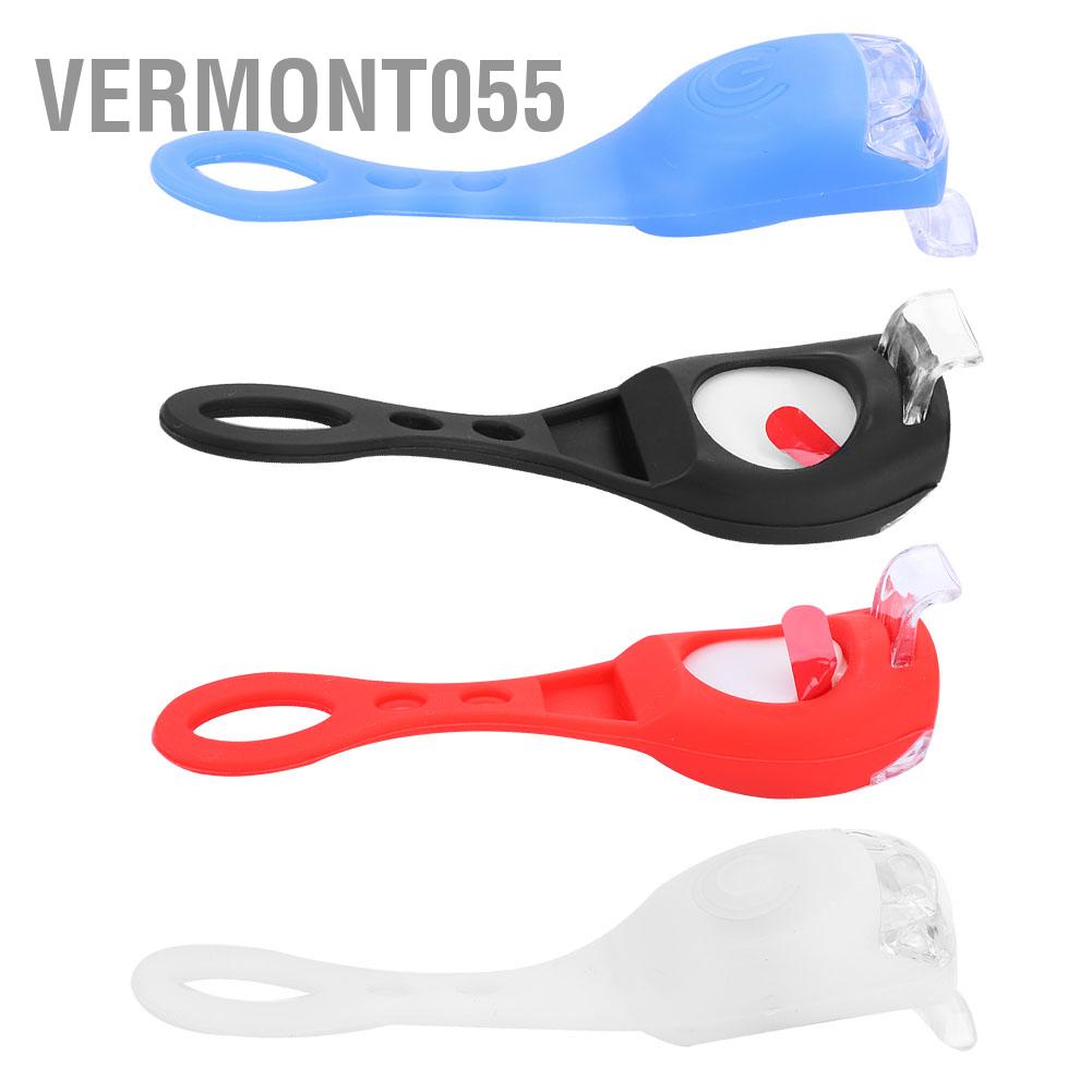 Hàng Hot Xe đạp Silicone Frog Mặt trước / Phía sau Đèn LED cảnh báo Đèn flash Xe đạp Không thấm nước Hàng giao ngayVermont055