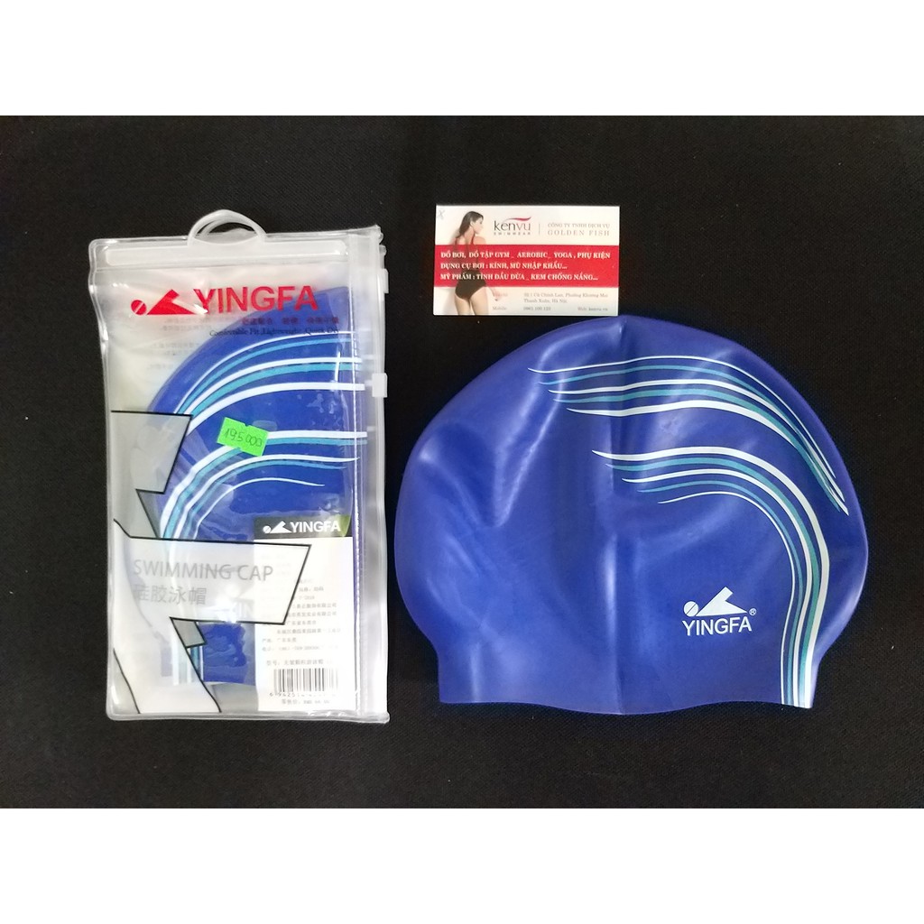Mũ bơi silicon YingFa họa tiết ,đội mềm dễ chịu MS YF001-F