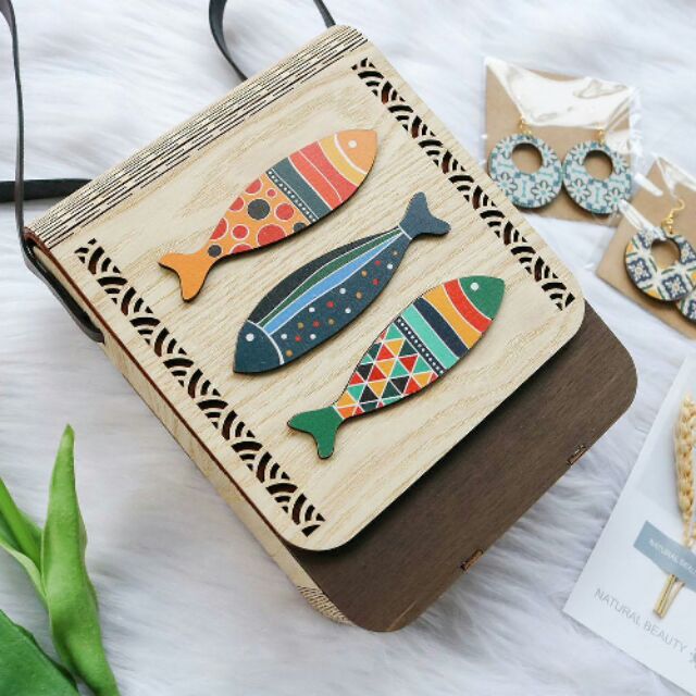 Túi xách gỗ handmade