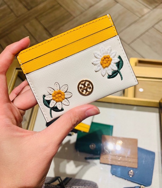 🆘RẺ NHẤT SHOPEE🆘 VÍ ĐỰNG THẺ TORY BURCH HOA CÚC