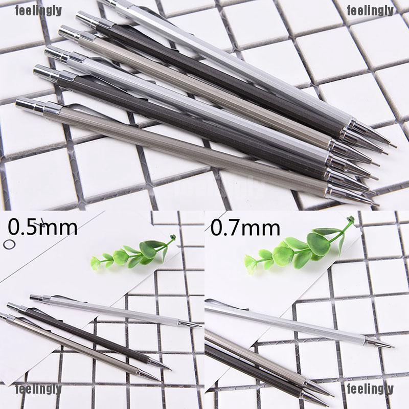 Bút chì bấm ngòi 0.5/0.7mm vỏ kim loại