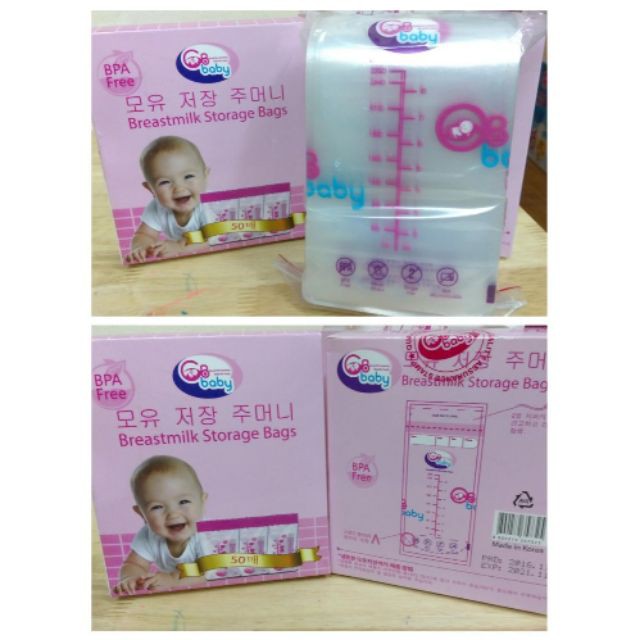 Túi trữ sữa Gb baby hộp 50 Túi