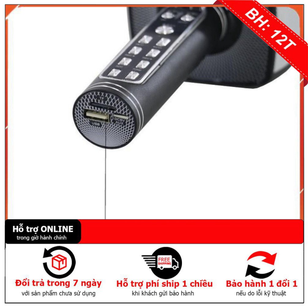 HÓT XẢ LỖ Mic hát karaoke không dây YS 91, Micro karaoke Bluetooth, Có khe cắm thẻ nhớ, chỉnh giọng - Hỗ trợ ghi âm, BH 