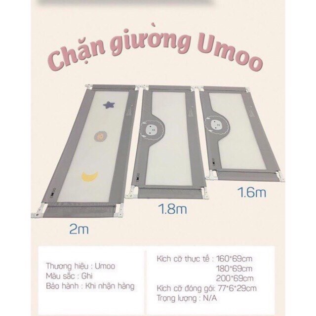 Thanh chắn giường Umoo cam kết chính hãng ( Mẫu mới 2022 )
