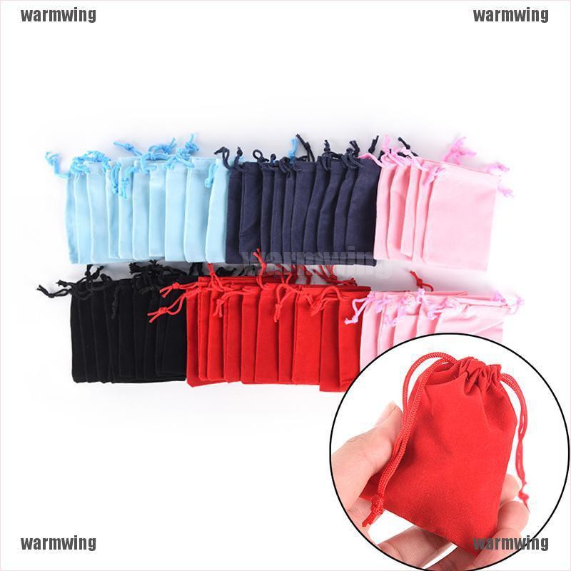 [WMW] Set 10 Túi Nhung Dây Rút 7 * 9cm Đựng Trang Sức Cho Tiệc Cưới