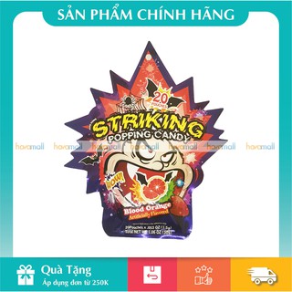 [HÀNG CHÍNH HÃNG] Kẹo Nổ Striking Vị Cam Đỏ Phiên Bản Halloween 30gr