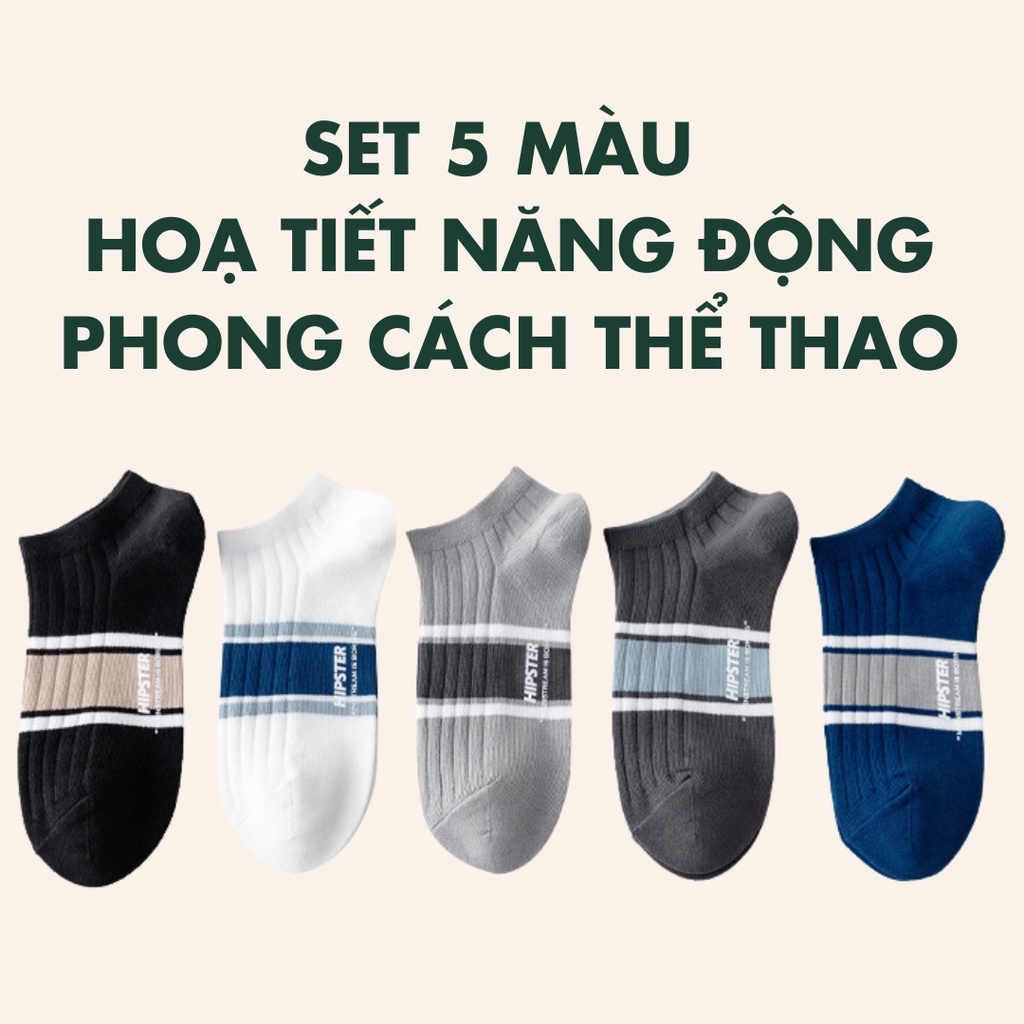 Tất Nam Cổ Ngắn Cao Cấp Có Tất Là Có Tất chất liệu cotton siêu thoáng khí ngăn mùi thấm hút mồ hôi - HIPS_MEN