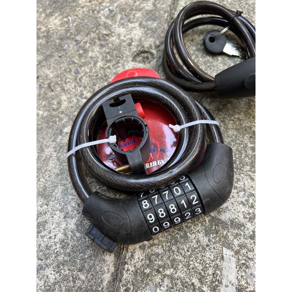 Khoá dây xe đạp cao cấp 4 số , khoá xe đạp 5 số KX01